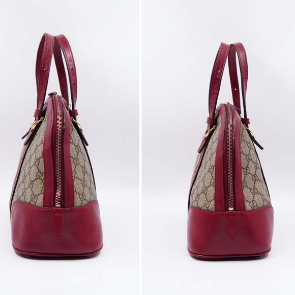 AZ13❤️ GUCCI GG Supreme Monogram Nice Top Handle Dome Bag - Picture 5 of 13